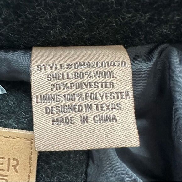 Powder River Outfitters Men’s Wool Zipper Black Jacket with Front Pockets - Picture 9 of 11